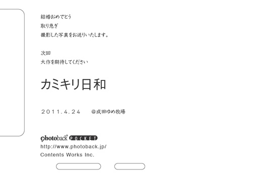 フォトブック ジャケット裏