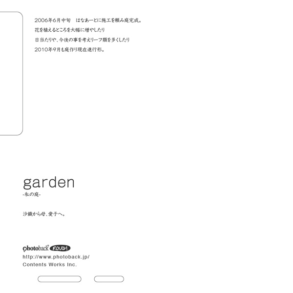 フォトブック ジャケット裏