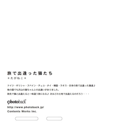 フォトブック ジャケット裏