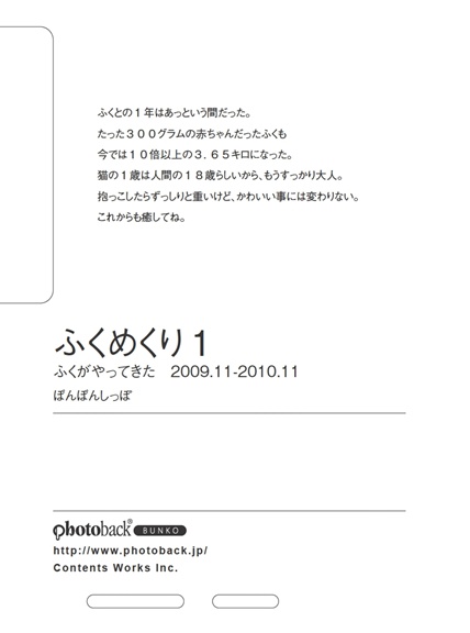 フォトブック ジャケット裏