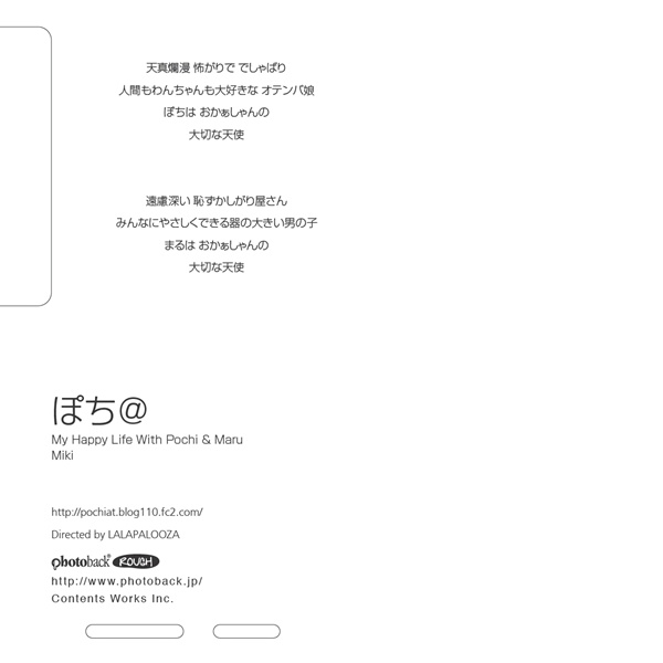フォトブック ジャケット裏