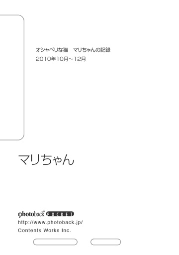 フォトブック ジャケット裏