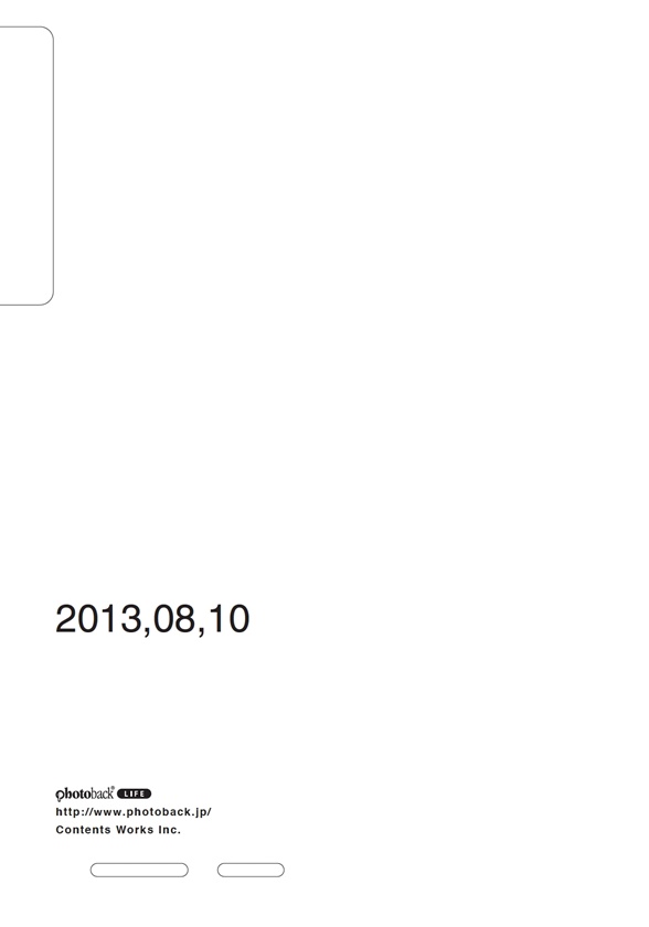 フォトブック ジャケット裏