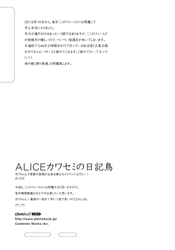 フォトブック ジャケット裏